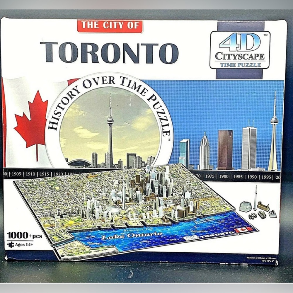 4D Cityscape Time Jigsaw Puzzle The City of Toronto Layer Map 1000+ Pieces